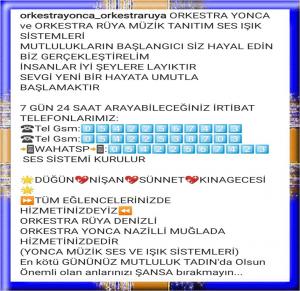 ORKESTRA RÜYA DENİZLİ MERKEZ VE İLÇELERİNDE ORKESTRALAR NAZİLLİ ÇEVRESİNDE ORKESTRALAR