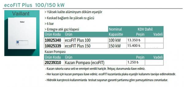 FIRSAT Vaillant ecoFIT plus 150 kW Duvar Tipi Yoğuşmalı Kazan