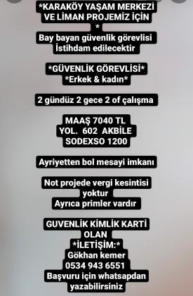 ...acil ...güvenlik iş ilanı