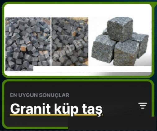 Erni granit küptaş doğal granit küp taş Begonit küp taş,düz) Manisa, desen yarımay kırlangıç yelpaze yarımay sahada desenler doğal kırma granit küp t