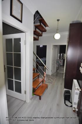istanbul Bahçelievler cumhuriyet mah de satılık 170m² 4+1-dubleks kat daire