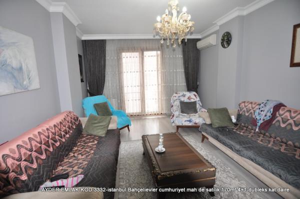 istanbul Bahçelievler cumhuriyet mah de satılık 170m² 4+1-dubleks kat daire
