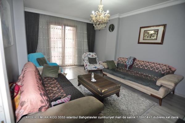 istanbul Bahçelievler cumhuriyet mah de satılık 170m² 4+1-dubleks kat daire