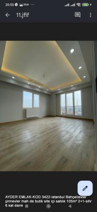 istanbul Bahçelievler şirinevler mah de butik site içi satılık 105m² 2+1-sıfır 6.kat daire