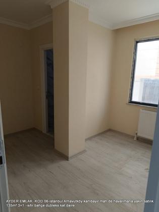 istanbul Arnavutköy karlıbayır mah de havalimana yakın satılık 135m² 3+1 –sıfır bahçe dubleks kat daire