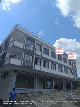karlıbayır mah de havalimana yakın satılık 190m² 6+1 –sıfır dubleks.kat daire