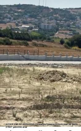 istanbul çatalca örcünlü mah de satılık 278m² yatırımlık arsa