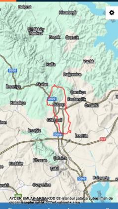 istanbul çatalca subaşı mah de otobana cephe satılık 277m² yatırımlık arsa