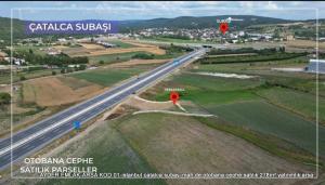istanbul çatalca subaşı mah de otobana cephe satılık 278m² yatırımlık arsa