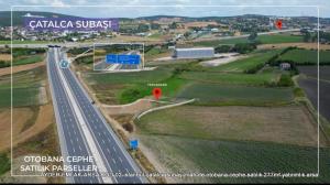 istanbul çatalca subaşı mah de otobana cephe satılık 277m² yatırımlık arsa
