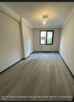 istanbul Bahçelievler cumhuriyet mah de satılık 180m² 4+1- sıfır dubleks.kat daire