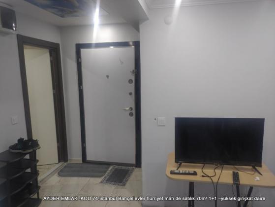 istanbul Bahçelievler hürriyet mah de satılık 70m² 1+1 –yüksek girişkat daire