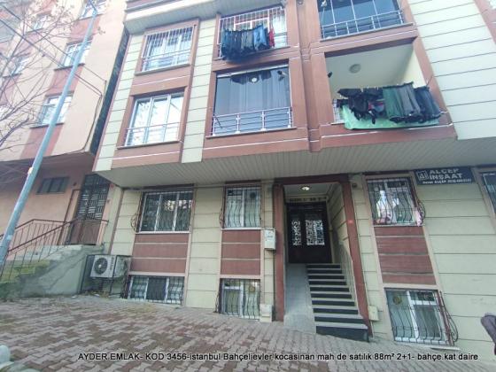 istanbul Bahçelievler kocasinan mah de satılık 88m² 2+1- bahçe.kat daire