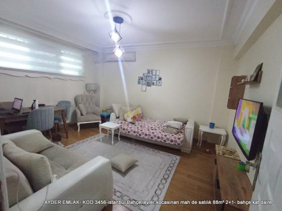 istanbul Bahçelievler kocasinan mah de satılık 88m² 2+1- bahçe.kat daire