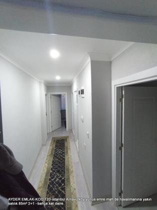 istanbul Arnavutköy yunus emre mah de havalimanına yakın satılık 85m² 2+1 –bahçe.kat daire