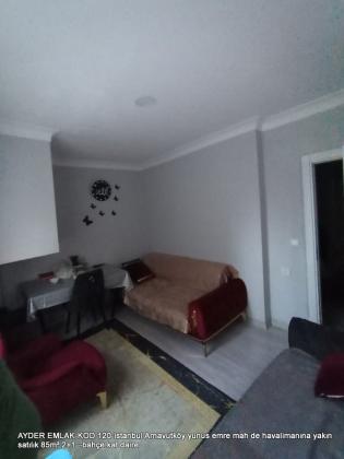 istanbul Arnavutköy yunus emre mah de havalimanına yakın satılık 85m² 2+1 –bahçe.kat daire